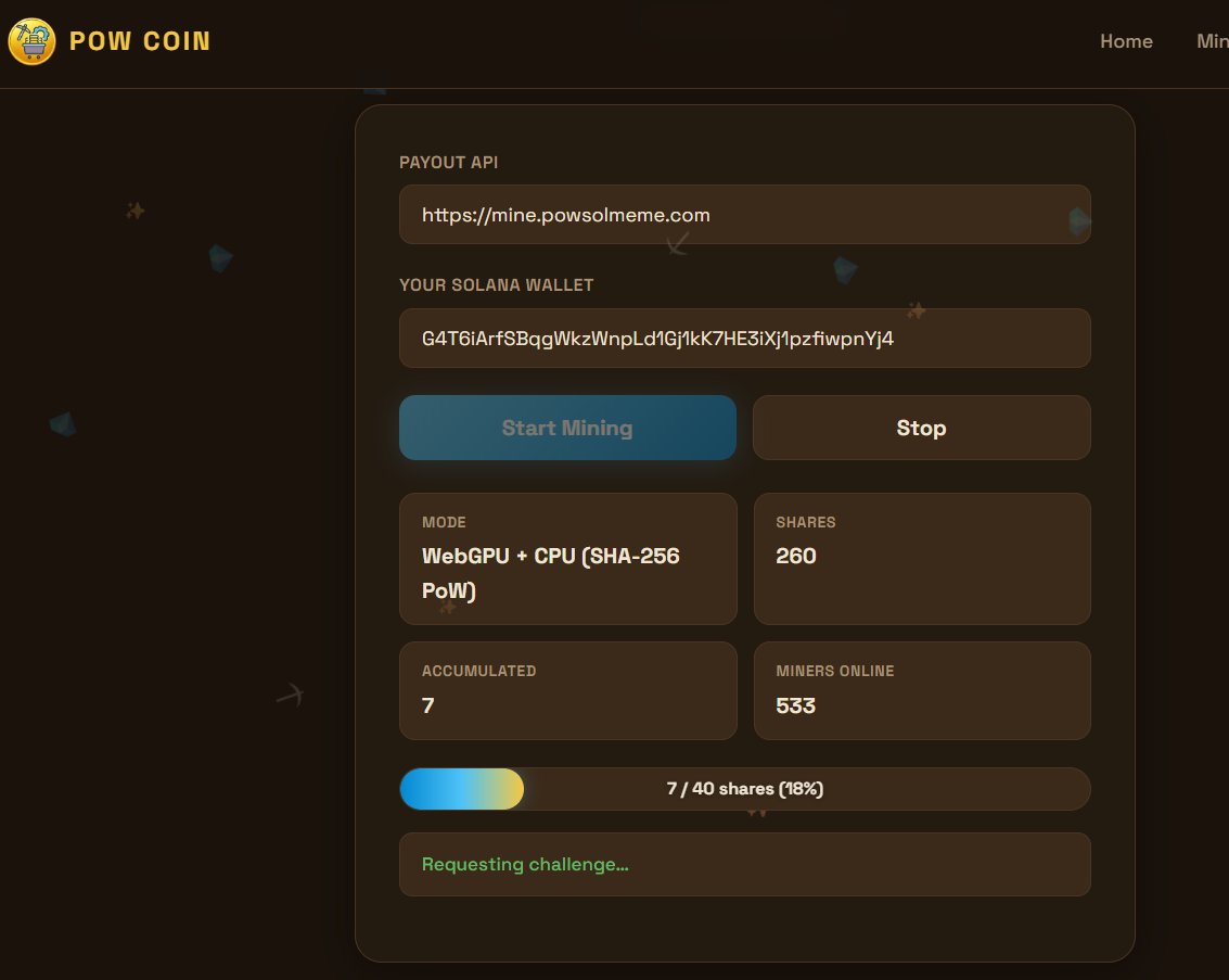 Browser mining just went live on Solana… and this one actually works 👀

A new memecoin experiment by bschizojew lets you mine tokens straight from your browser. No setup, no hardware, no stress.

Just paste your wallet → click start → earn tokens.

That’s it.

Sitting around