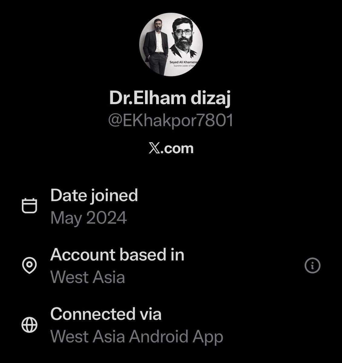 Eye13Sky's tweet photo. This is how they look like. The account says based in Iran and if they use android phones, it says android app but those have iPhones could have US, or European or even Australia app stores.
In some cases they use region so it says West Asia instead of Iran.
#WhiteSIM
#BloodySIM