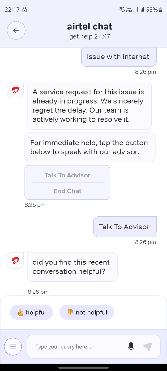MeeTryn's tweet photo. Been complaining since January. It’s 7th April and still no resolution. No calls, no replies, nothing. What’s the point of your support number if it never works?
 Absolutely unacceptable service.
@airtelindia @Airtel_Presence https://t.co/J3zzamP2MZ