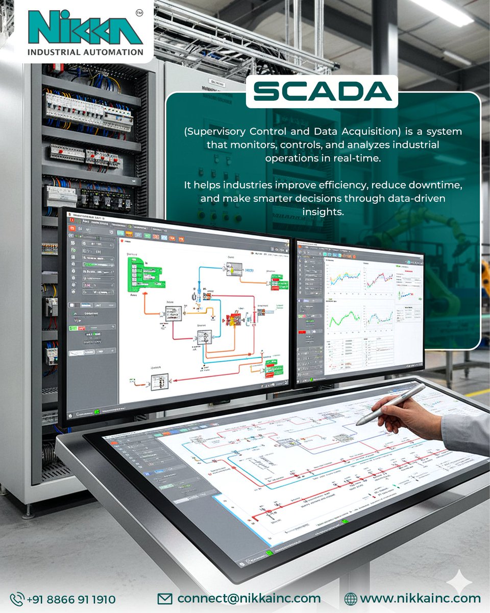 nikkagroup's tweet image. What is SCADA? 🤔

Discover how NIKKA Inc empowers industries with advanced SCADA solutions.

🌐 nikkainc.com
📞 +91 8866911910

#SCADA #IndustrialAutomation #FactoryAutomation #ProcessControl #IndustrialTechnology #SmartManufacturing #AutomationSolutions #NIKKAInc