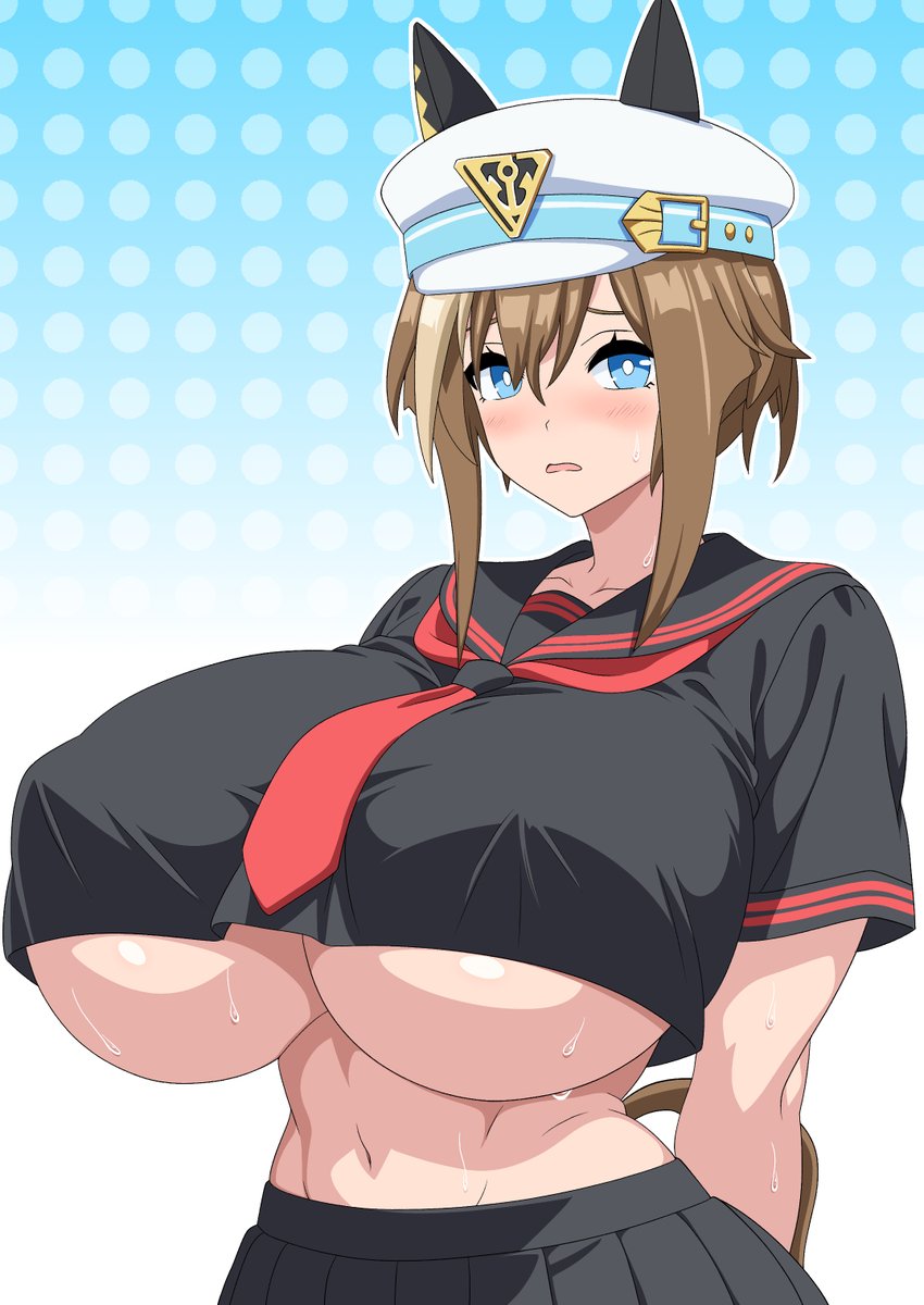 今月の黒セーラーはすばちちゃんです。アンケートご協力ありがとうございました!

また今回は白セーラー版と黒セーラーの色に合わせた帽子差分も作って差分がいっぱいになったので未統合PSDをfantiaに置いておきました。 