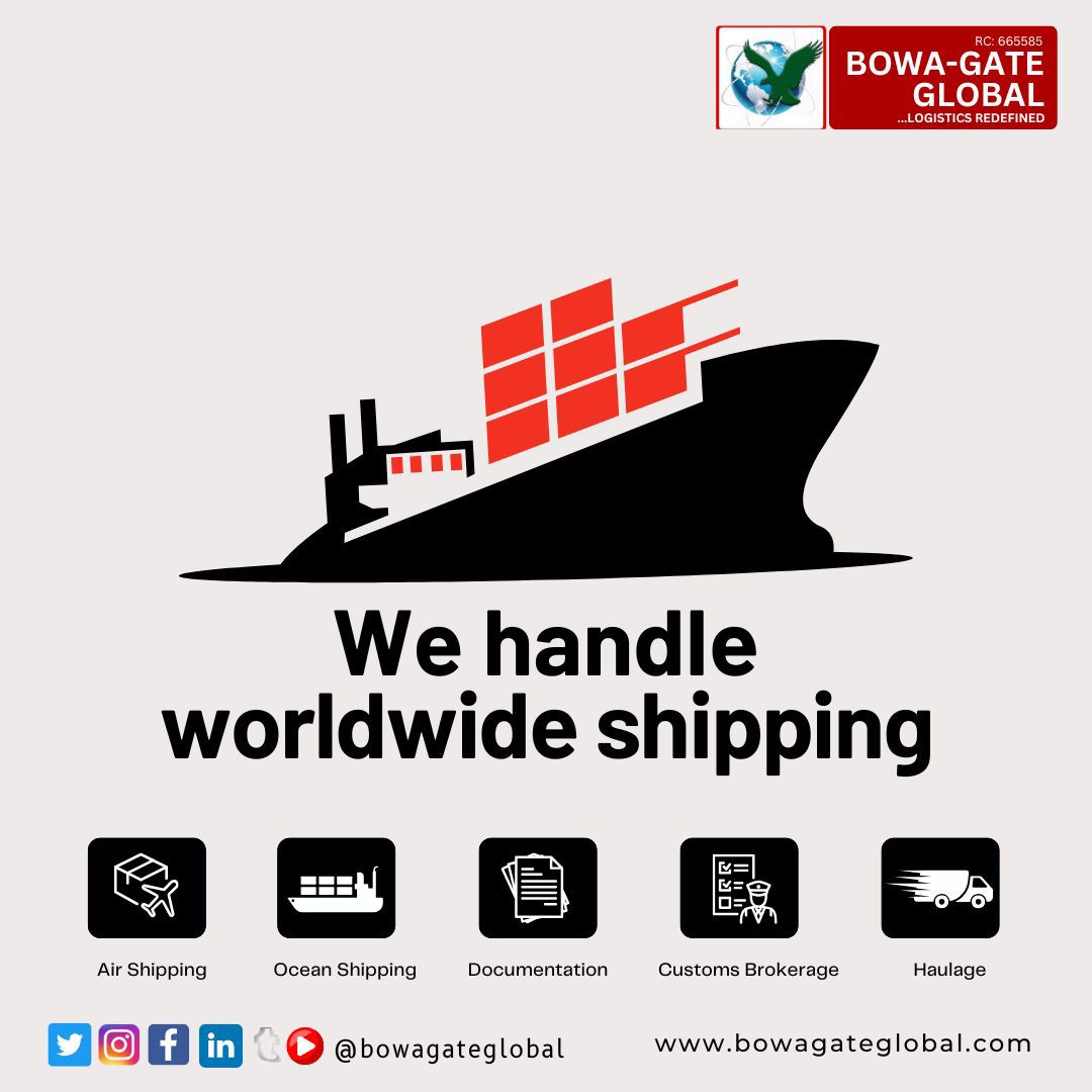 bowagateglobal's tweet image. Expand globally with reliable shipping solutions. Air freight, sea cargo, documentation, customs and delivery handled with precision.

Move smarter. Ship faster. Grow stronger.

#GlobalLogistics #FreightForwarding
#SupplyChain #Shipping