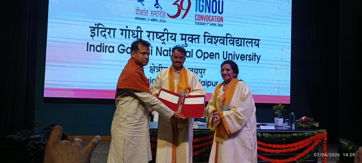 Kamleshtonk_swm's tweet image. उच्च शिक्षा के माध्यम से कमजोर समाज और हाशिए पर पड़े समुदायों को सशक्त बनाने में इग्नू एक महत्वपूर्ण भूमिका निभा रहा है। #ViksitBharat #SDG4QualityEducation #SDGGoals #onlineeducation #higherstudies 
#BJP4ViksitBharat #ViksitBharatAmbassador #ModiKiGuarantee @ANI @PTI_News