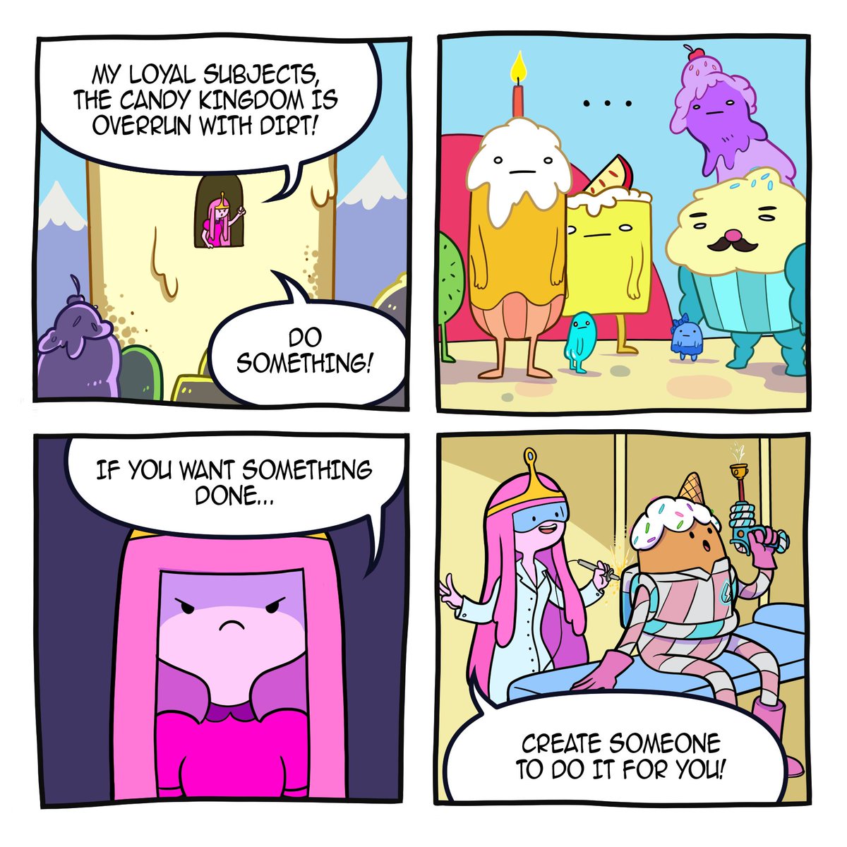 PowerWashSim's tweet image. -royal trumpet noises- Introducing... the Candy Kingdom Cleaner!🍬

Created by Princess Bubblegum, our Cleaners are made from butterscotch ice-cream, covered in cream and sprinkles and adorned with a waffle cone - the finest ingredients with the perfect amount of sweetness and