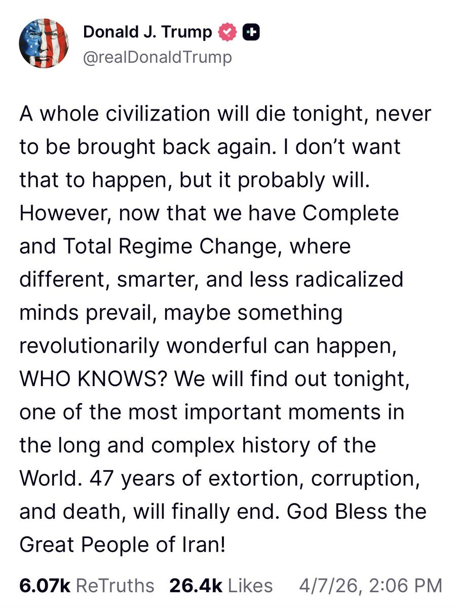 ClaFrancavilla's tweet photo. There is a direct line between #Trump threatening civilization erasure (=nuke) in #Iran and #EU leaders not even mentioning (!) US &amp; Israel in their cowardly statements

That's where impunity begins. And that's what atrocities by fanatic, genocidal, megalomaniac leaders thrive on https://t.co/iqcWY5ToDA