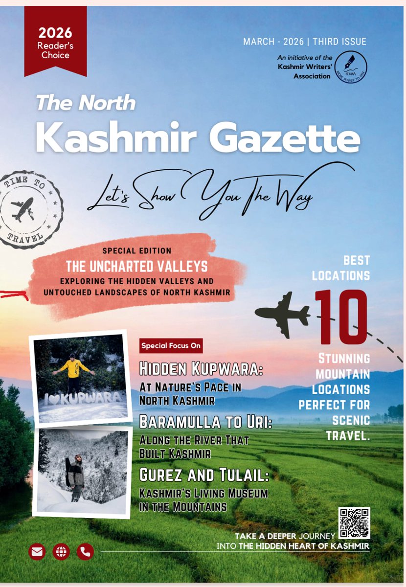 kashmir_writes9's tweet image. North Kashmir Gazette, an initiative of the Kashmir Writers Association, 3rd issue on The Unchartered Valleys, is likely to be released.

@OfficeOfLGJandK