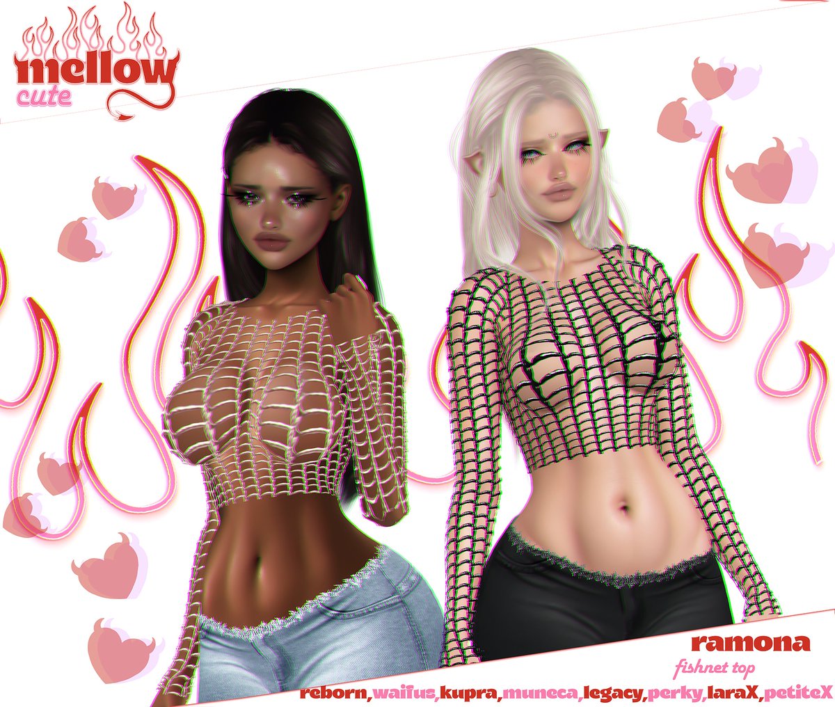 Babylonvoid's tweet photo. DREAMDAY: APRIL Round
♡ ramona net top
♡ fatpacks include extra colors
♡ only fatpacks is mod
𝐫𝐞𝐛𝐨𝐫𝐧
𝐰𝐚𝐢𝐟𝐮𝐬
𝐤𝐮𝐩𝐫𝐚
𝐦𝐮𝐧𝐞𝐜𝐚
𝐥𝐞𝐠𝐚𝐜𝐲
𝐩𝐞𝐫𝐤𝐲
𝐥𝐚𝐫𝐚𝐗
𝐩𝐞𝐭𝐢𝐭𝐞𝐗

available now! https://t.co/w4Eq47rsMr https://t.co/fELL7aIYdW