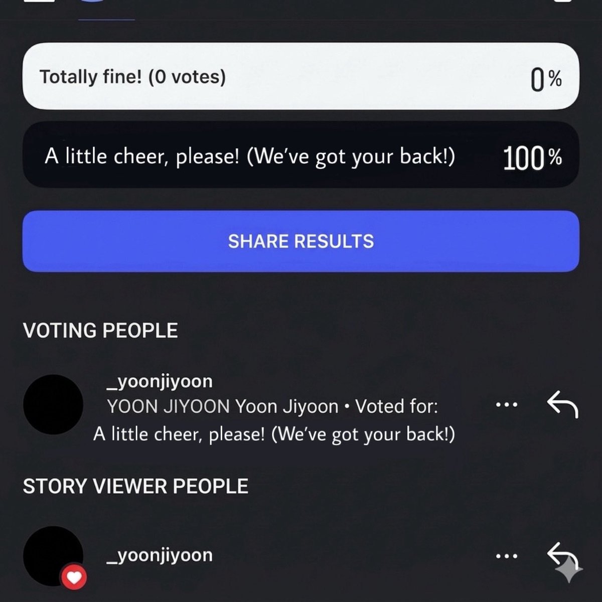 Let’s show jiyoon some love.. ✨
Post a Story to cheer jiyoon up and don't forget to tag  @/_yoonjiyoon