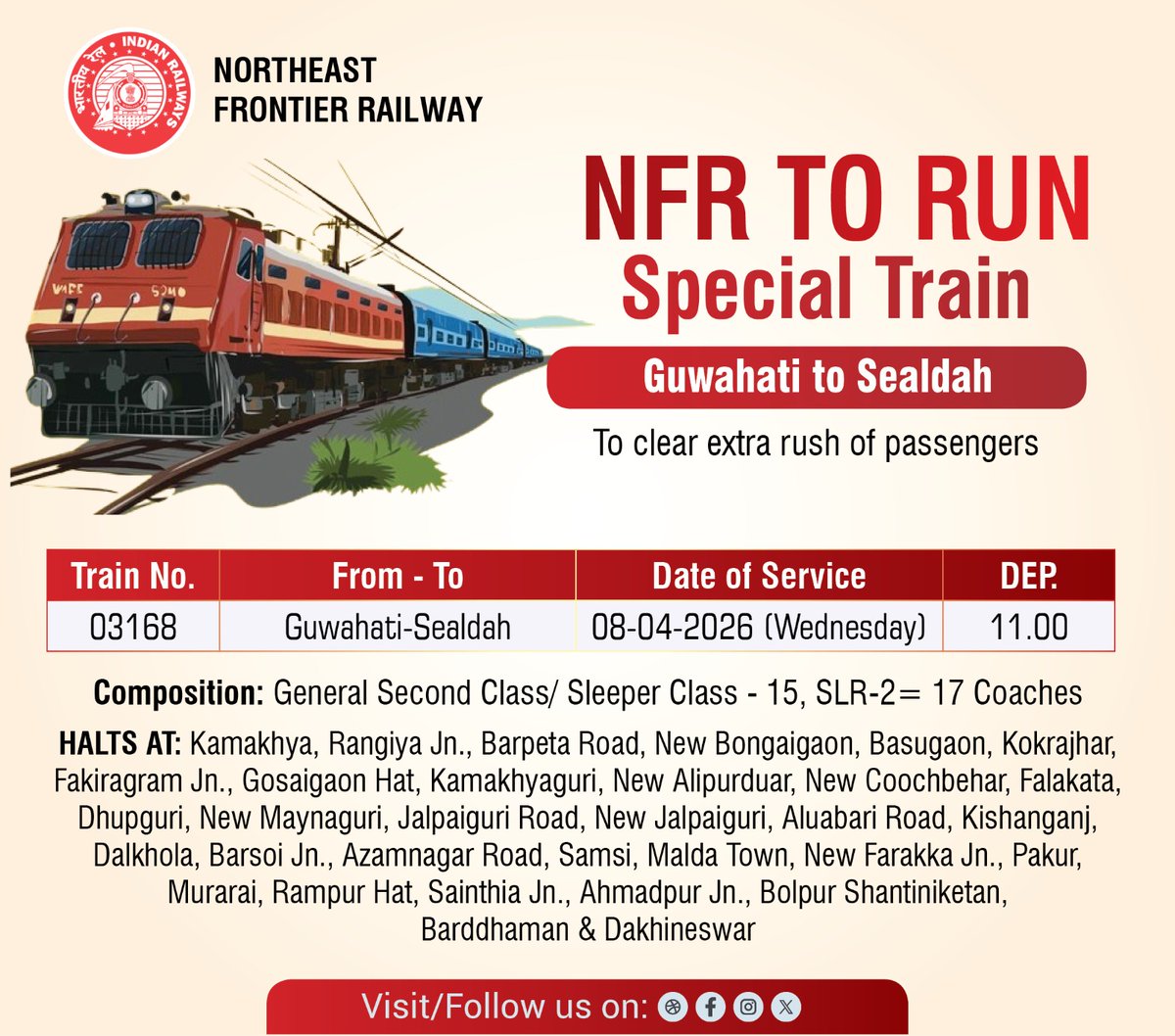 Northeast Frontier Railway tweet media