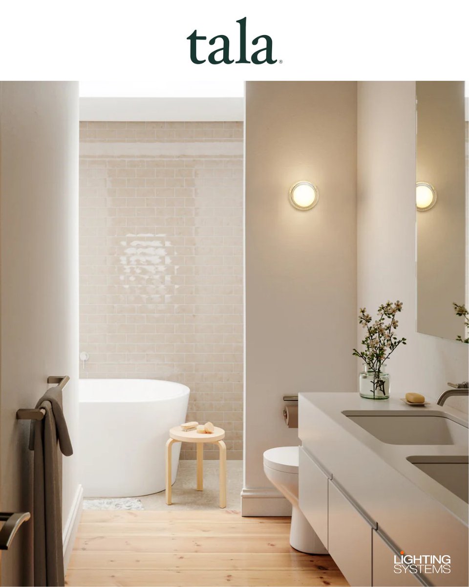 ltgsys's tweet image. Elevate any interior or exterior space with Firth! Tala's new glass wall light. Fit with dim to warm technology ranging from 2000-3000K in color temperature and IP65 rated, Firth 

#NorcalRep #LtgSys #LightAgency #LightingRep