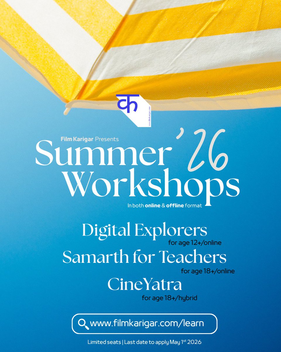 Your favourite summer workshops are back. 

Read carefully before applying. All details are available on our website filmkarigar.com/learn

In case you need any further clarity, then don't to connect with by dropping an email at filmkarigar@gmail.com