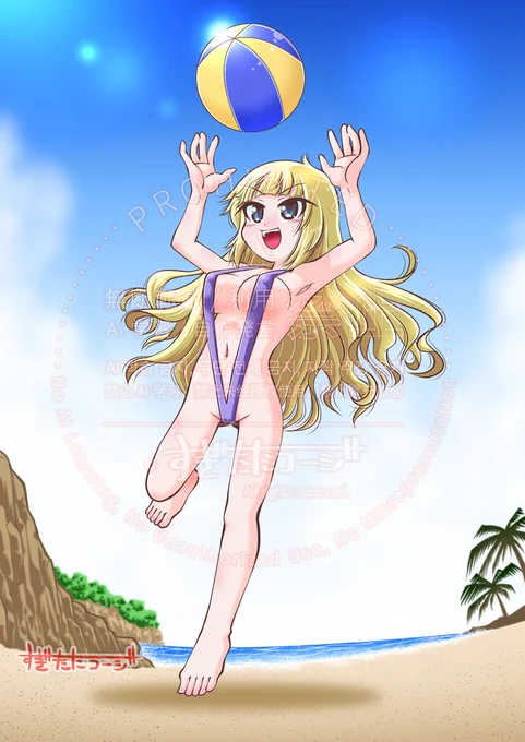 リーナ様()様のリクエストで描かせてもらいました、ありがとうございました 水着はいい文化です