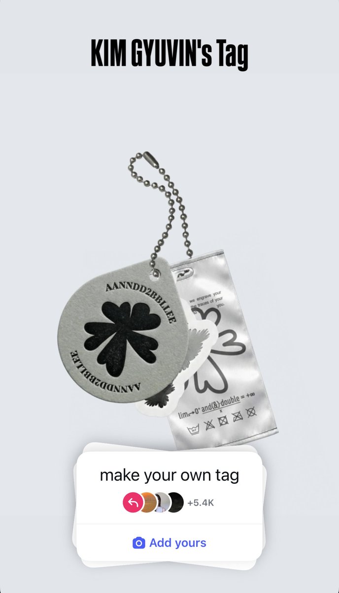 AND2BLE_GLOBAL's tweet image. "KIM GYUVIN'S TAG"
"HAN YUJIN'S TAG"

#AND2BLE #앤더블