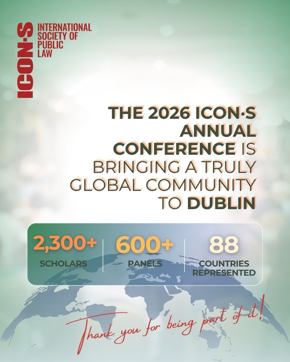 Dublin, here we come. 🌍

The 2026 ICON-S Annual Conference is bringing together 2,300+ scholars, 600+ panels, and 88 countries — and we couldn't be more excited to welcome every one of you.

Thank you for being part of this global community. See you in Dublin!