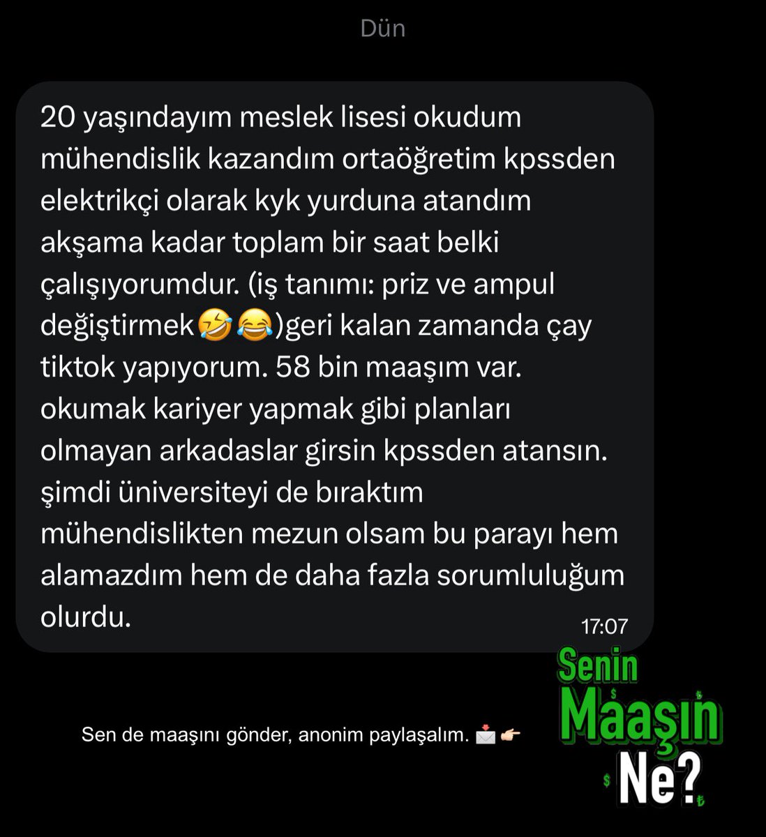 Senin Maaşın Ne? 💸 tweet media
