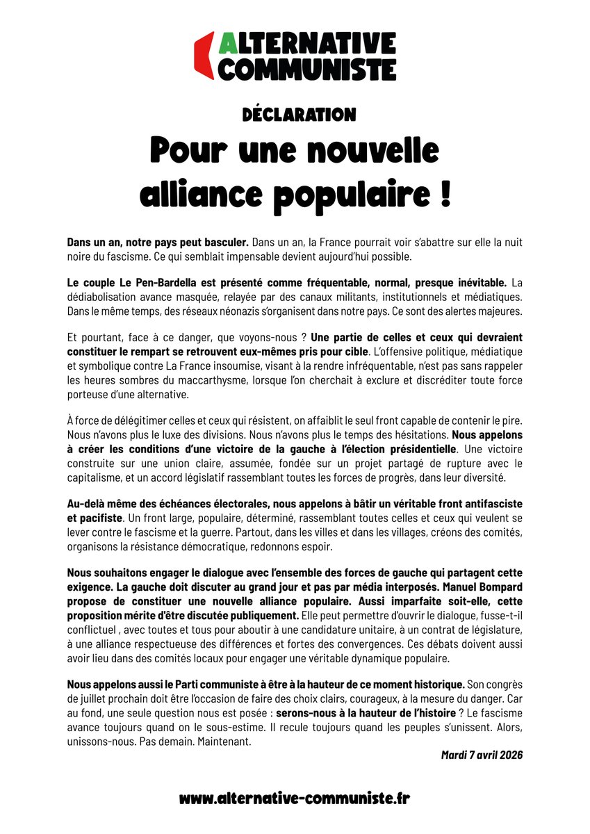 Alternative Communiste tweet media