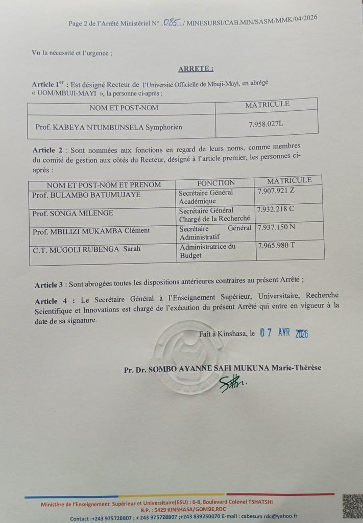 MarcelKabueka's tweet photo. Les médiocres jubilent sur une fausse info.
L’abbé recteur Cibaka Cikongo est toujours là.
L’Université de Mbujimayi a encore besoin de son leadership fort et éclairé.
Jeunes, profitez d’apprendre sous sa direction.
Demain, beaucoup le regretteront.
CIBAKA AZA NANU 💪 https://t.co/CYgrMOVWAe