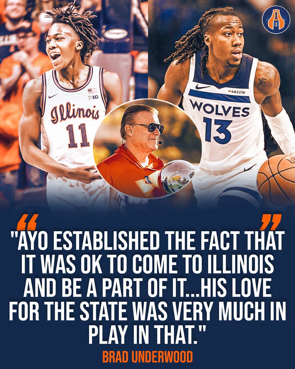 Brad Underwood went on <a href="/thescorechicago/">104.3 The Score</a> and gave major credit to Ayo Dosunmu for helping bring back the #illini program 🔥
