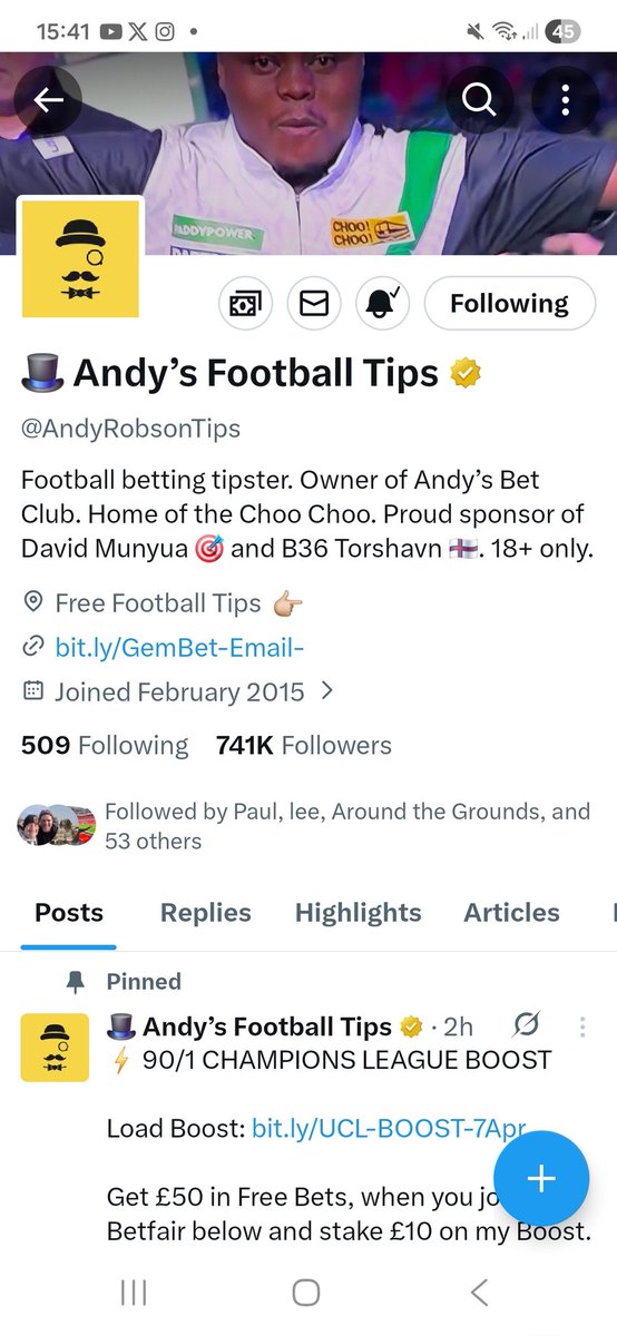Beninem17's tweet photo. @AndyRobsonTips Notifications on sir 🫡 https://t.co/B7pceRb8E0