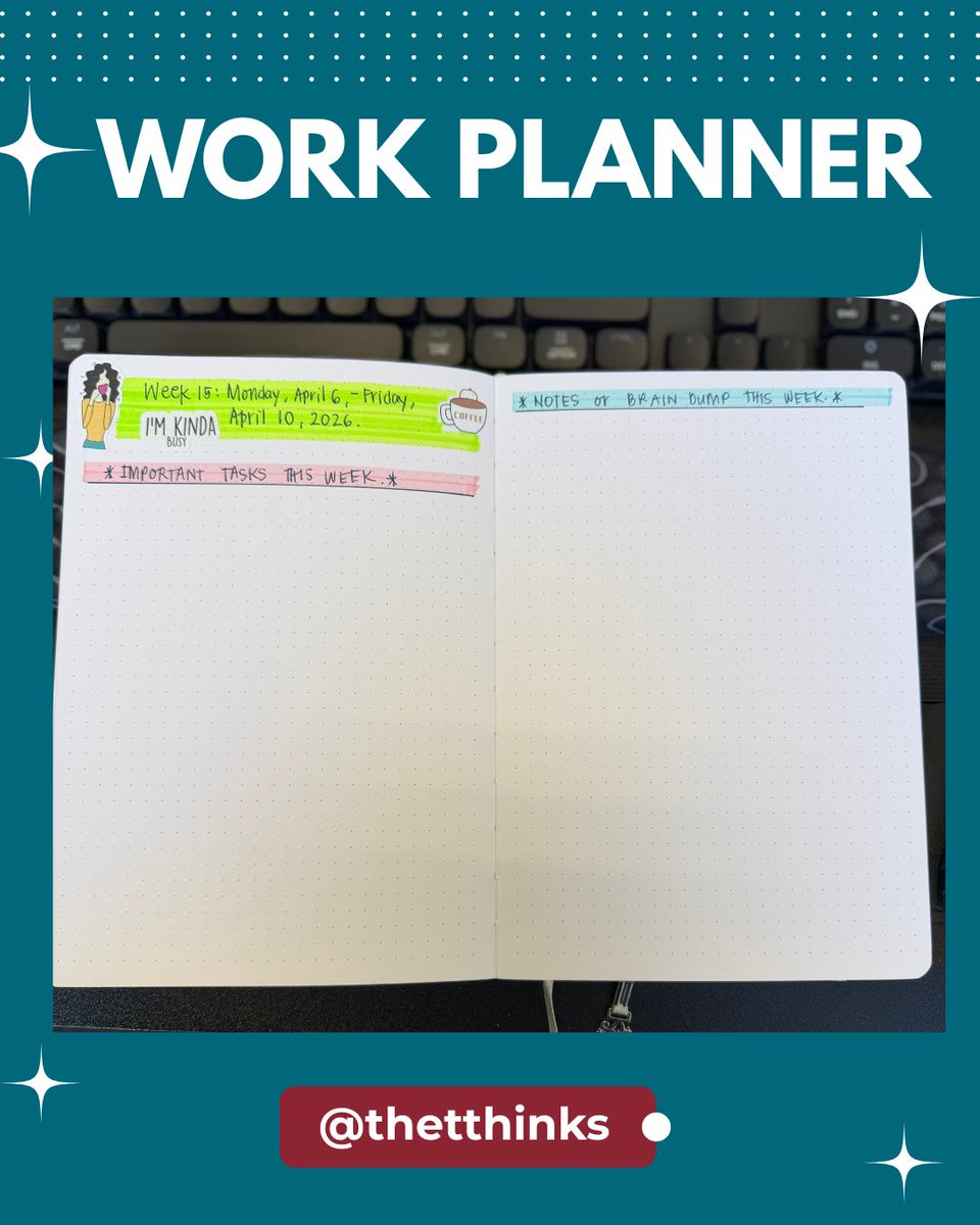 thetthinks's tweet photo. Work and life have been keeping me so busy that I barely had time to decorate my planners 🗓️✨ But yesterday, I finally slowed down and got back into it—trying something a little different, and it felt so good 💕

#SatinDollCo #PlannerCommunity #ILoveToPlan #WorkPlanner https://t.co/0EYMdOSiQS