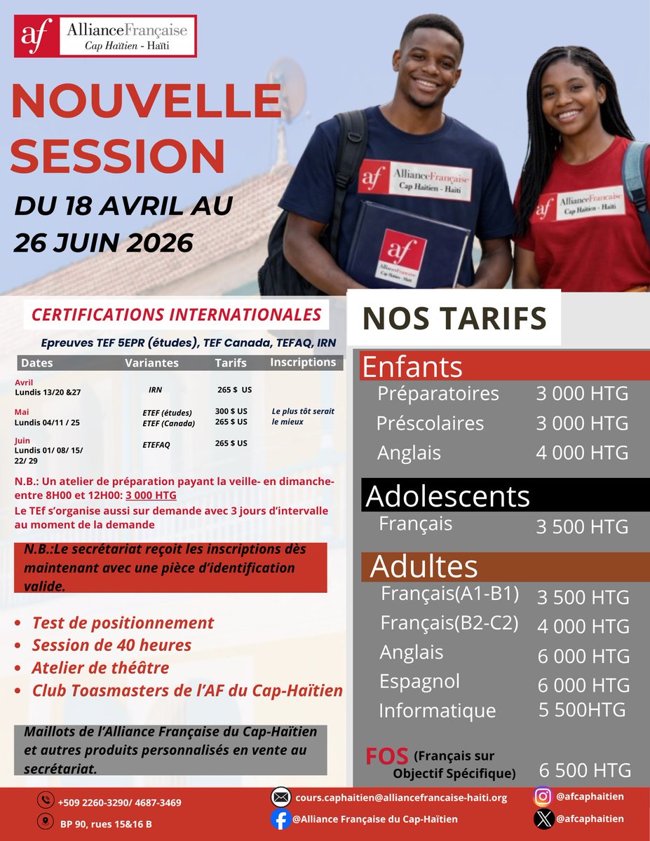 Alliance Française du Cap-Haïtien tweet media