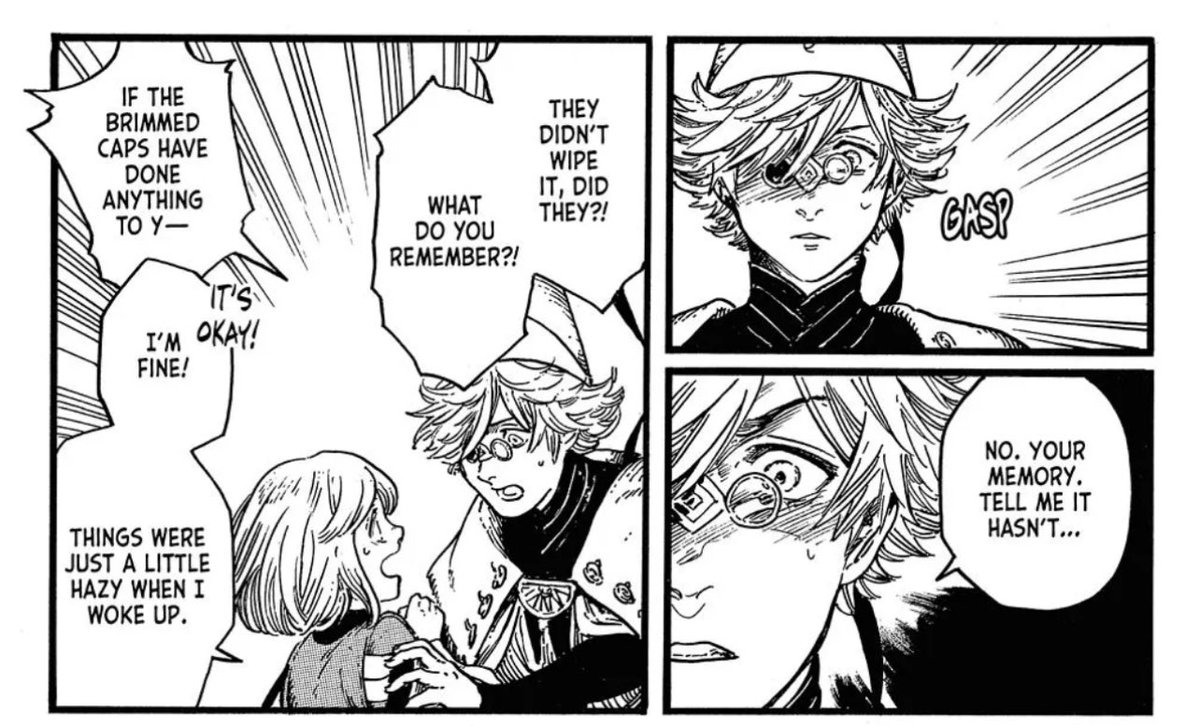 miziregulus's tweet image. not excited for this to be animated because i WILL be thinking abt how qifrey was scared that the brimhats did the same thing to her as they did to him

the qifrey foreshadowing in the anime…... I COME TO REALIZE IM NOT READY FOR ANY OF THIS. 
#whaspoilers