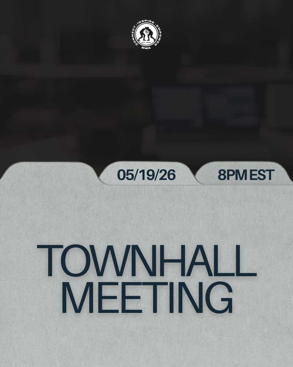 BWAssociation_'s tweet image. Mark your calendars for the BWA Townhall Meeting on 05/19/26 at 8 PM EST! 

Share your wins and concerns in a safe space. BWA supports you through connection and resources. 

Don't miss out! 💬

us06web.zoom.us/meeting/regist…

#CommunityEngagement #TownhallMeeting