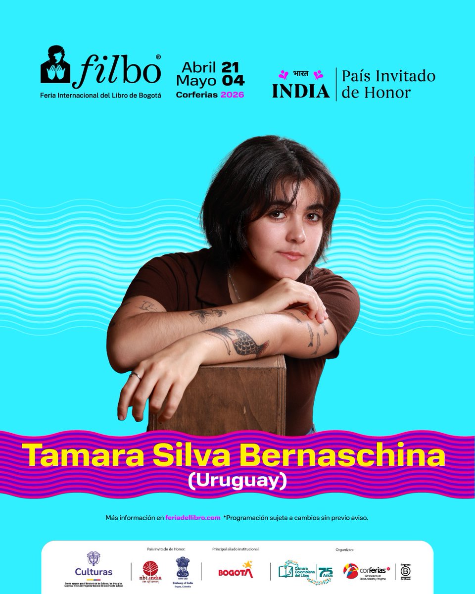 FILBogota's tweet image. ✨️Tamara Silva Bernaschina en la #FILBo2026.

En feriadellibro.com encuentras la programación con fechas, horarios y detalles para seguir de cerca su participación.

Te esperamos del 21 de abril al 4 de mayo en @CorferiasBogota