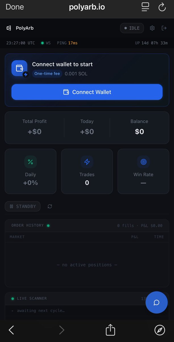 Crypto_swiss_'s tweet photo. SCAM: A simple interaction with @PolyArb_io and your money are gone! Is not an arbitrage bot, is just an elaborate SCAM. Don’t register. Don’t accept to sign any transaction though @phantom wallet, because your wallet will be drained, FAST! https://t.co/jSfYH44uCk