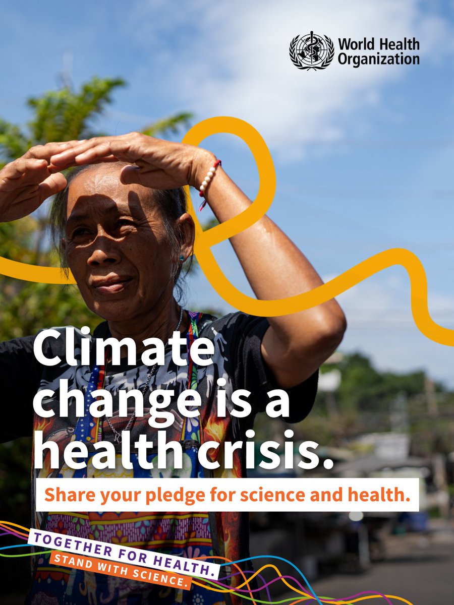 TheGlobalGoals's tweet photo. Every year is hotter than the last, and we can all feel it. 
Heat stress leads to health risks such as heatstroke, dehydration, kidney dysfunction, and neurological disorders.

Climate change is a health crisis.

 This #WorldHealthDay. #StandWithScience https://t.co/OyW7Q396kR