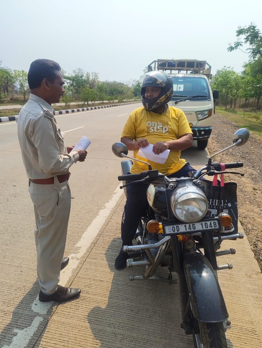 An awareness programme was conducted at Bijaynagar on dt. 07.04.2026 to educate road users on safe driving practices. Leaflets were distributed and citizens were sensitized on the importance of helmet use, seat belts, adherence to traffic rules, and avoiding drunken driving.