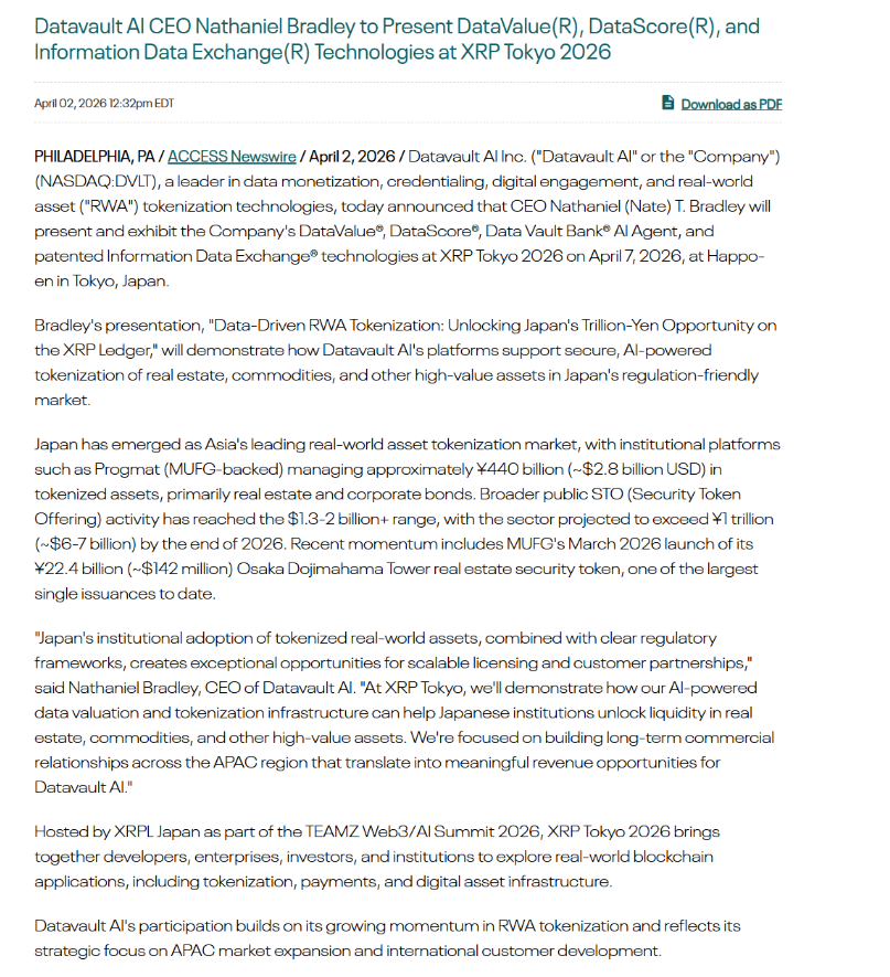 TimojackN78375's tweet photo. THIS IS NOT A TREND. THIS IS A NEW MARKET MAP.

The asset mix alone tells the story.

RWA on-chain is already:
$17.1B private credit
$7.0B U.S. Treasury debt
$2.1B commodities
$2.0B institutional alternative funds
$1.0B non-U.S. government debt
$704.4M public equity

That means the market is not being built on jokes. It is being built on credit, Treasuries, commodities, funds, and equities.

That is why I think people still looking at Datavault AI Inc. as “just another AI ticker” are behind.

Datavault AI Inc. is positioning into exactly the right areas:
tokenized assets
digital property
exchange rails
real-time scoring
metals tokenization
future market infrastructure

And I like that this is not a zero-revenue concept either:
$39.1M FY2025 revenue
$33.8M Q4 revenue
$4.2M GAAP op profit
$8.1M adjusted EBITDA
$200M target for 2026

Then add:
03/19/2026 NYIAX DA
03/26/2026 ASMI $78.2M
20% possible economics = $15.6M

That is why I think the whole $DVLT story gets bigger as the tokenized asset market keeps maturing.
BUYTHEDIPDAY
Market commentary only.

$UNH $AVGO $AIXI $HUM $BROS