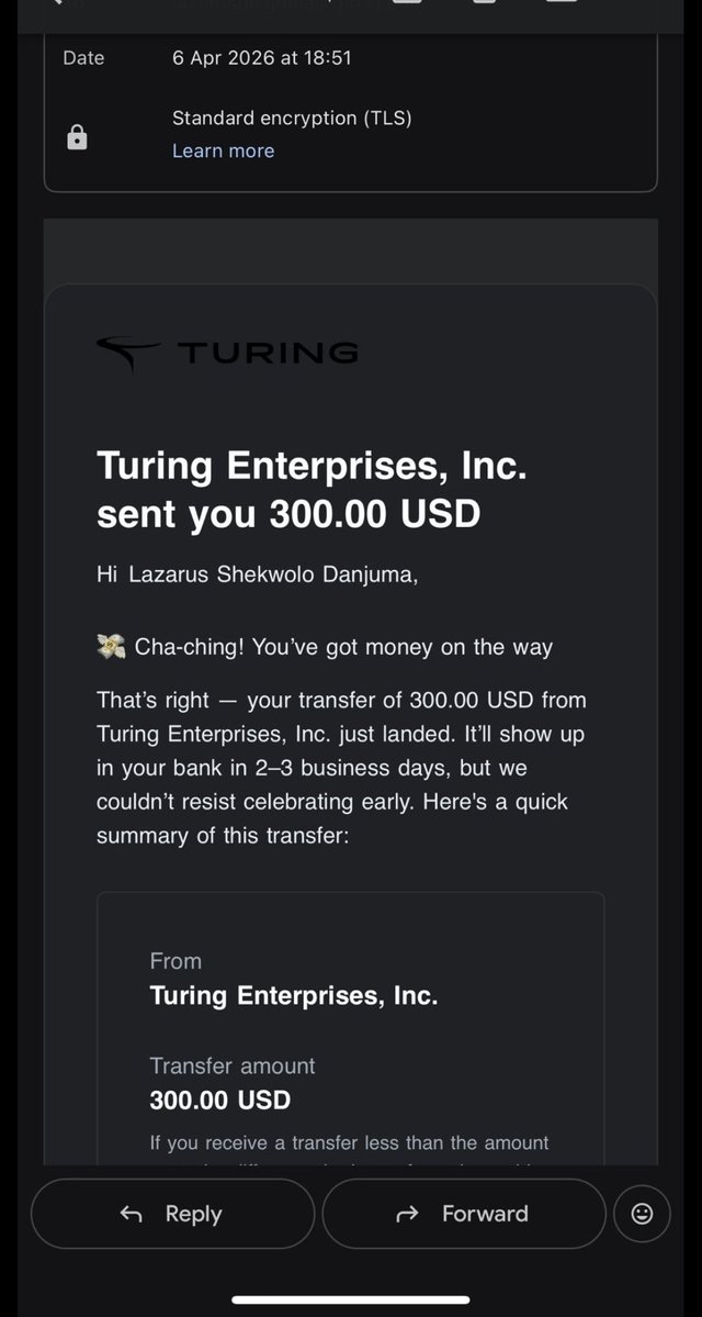 OlatunjiAyokan2's tweet image. Yesterday I saw someone earn $300 from Turing 👀💰
I didn’t ask too many questions…
I went straight to apply for mine 💻
Now I’m waiting for my own turn 😌
👉 Go to Turing, search for jobs and apply
Congratulations in advance…
You can start greeting me now too