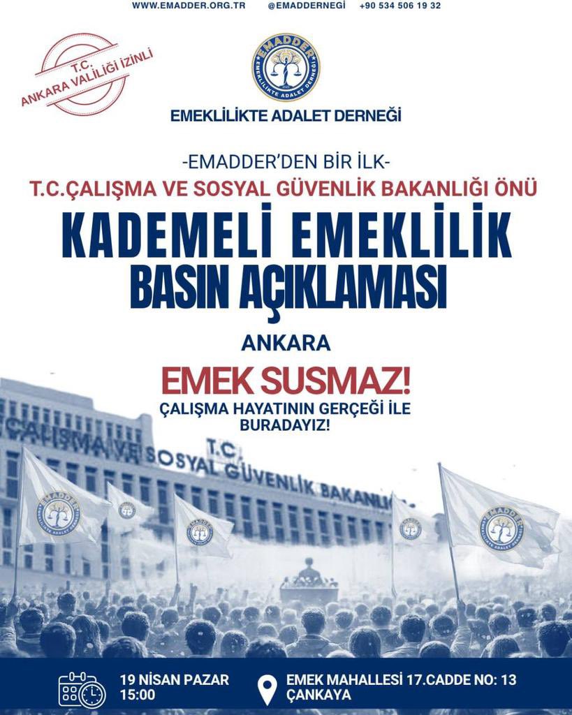 BircEmadder's tweet photo. Umudumuzu büyütüyor, dayanışmamızı güçlendiriyoruz. 

19 Nisan’da tek yürek, tek ses: KADEMELİ EMEKLİLİK 
istiyoruz ‼️ 📢

@EmadDernegi
#KademeHerEvde
ROKETSAN "İsrail Konsolosluğu" #saldırı #konsolosluk
#StayWithHeeseung "ETERNAL LOVE FROM ENGENES" Nükleer "İstanbul Beşiktaş'ta" https://t.co/8szXpwlMdm
