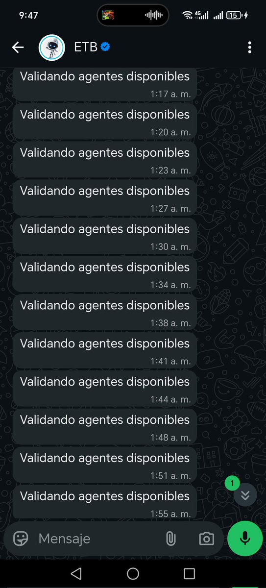 diegozma's tweet photo. @CRCteresponde @sicsuper @CRCCol @ETBsoluciones Hola @sicsuper @CRCCol que hacemos @ETBsoluciones desde ayer a las 12 pm me han enviado el mismo mensaje cada 3-4 minutos. Durante toda la noche no permitieron descansar.

Comones posible que una empresa no tenga ningún tipo de regulación? https://t.co/osmfvb5lTp