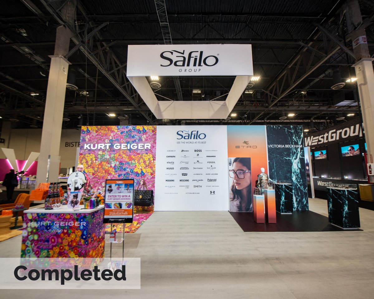 What began as a concept rendering for Safilo at Vision Expo evolved into a fully realized environment on the show floor—where every detail, material, and finish came together exactly as intended.