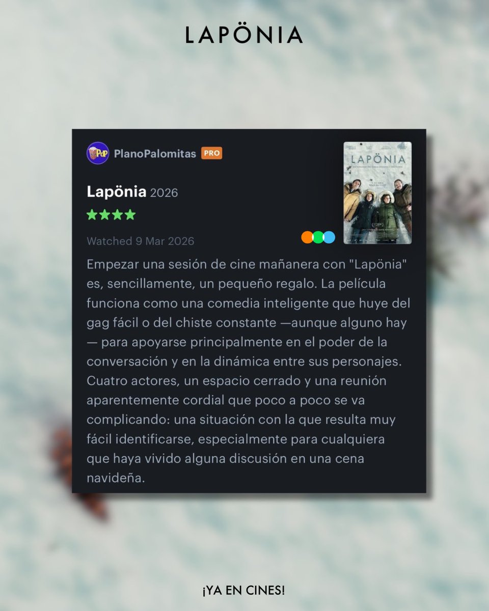 themdpstudio's tweet photo. ✨¡Nos encantan vuestras reseñas de #Letterboxd!✨

🎬 #Lapönia, YA EN CINES https://t.co/w7OU2rwGIh