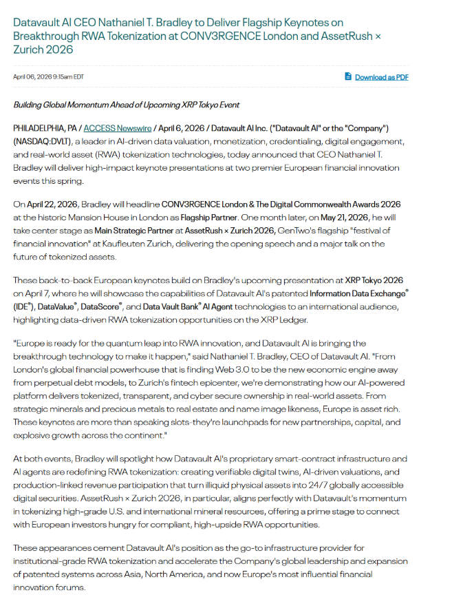 TimojackN78375's tweet photo. THIS IS NOT A TREND. THIS IS A NEW MARKET MAP.

The asset mix alone tells the story.

RWA on-chain is already:
$17.1B private credit
$7.0B U.S. Treasury debt
$2.1B commodities
$2.0B institutional alternative funds
$1.0B non-U.S. government debt
$704.4M public equity

That means the market is not being built on jokes. It is being built on credit, Treasuries, commodities, funds, and equities.

That is why I think people still looking at Datavault AI Inc. as “just another AI ticker” are behind.

Datavault AI Inc. is positioning into exactly the right areas:
tokenized assets
digital property
exchange rails
real-time scoring
metals tokenization
future market infrastructure

And I like that this is not a zero-revenue concept either:
$39.1M FY2025 revenue
$33.8M Q4 revenue
$4.2M GAAP op profit
$8.1M adjusted EBITDA
$200M target for 2026

Then add:
03/19/2026 NYIAX DA
03/26/2026 ASMI $78.2M
20% possible economics = $15.6M

That is why I think the whole $DVLT story gets bigger as the tokenized asset market keeps maturing.
BUYTHEDIPDAY
Market commentary only.

$UNH $AVGO $AIXI $HUM $BROS