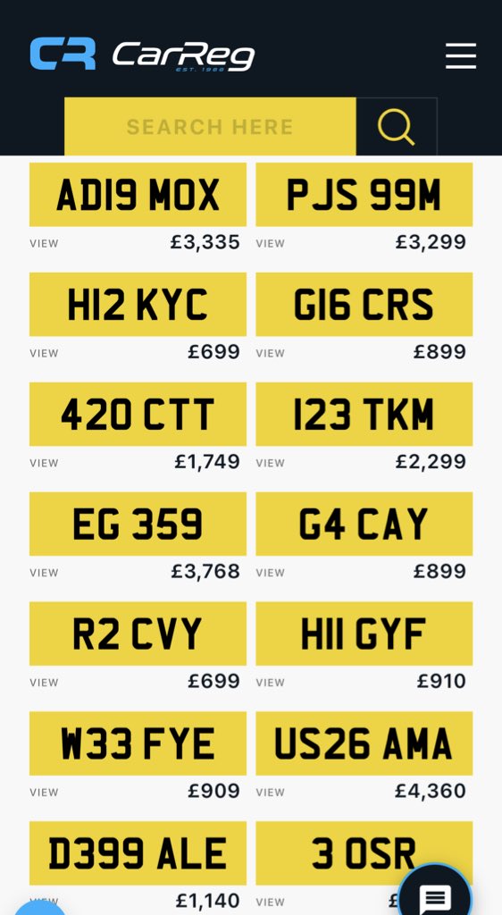 CarReg - Private Number Plates tweet media