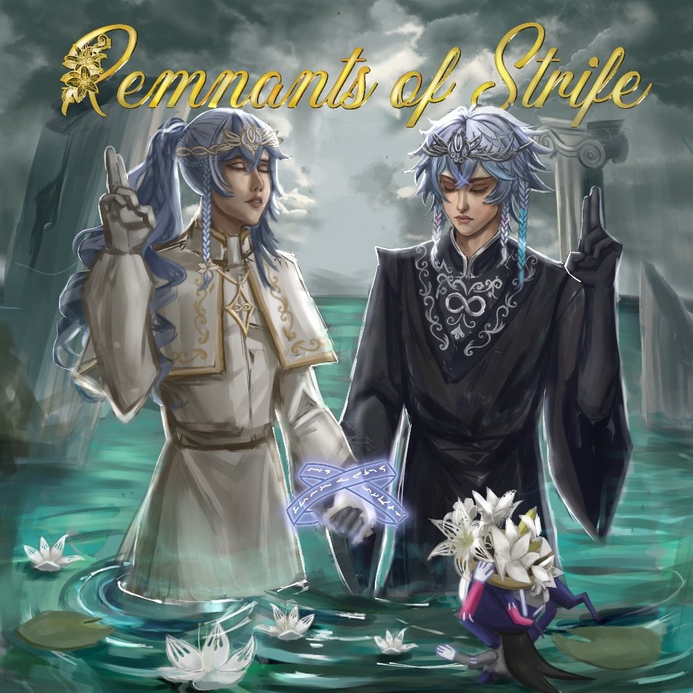 kweksajoy's tweet image. I drew cover art for "Remnants of Strife" by tamacitas and writer aixanor. 'Twas a tight clutch. But Im truly honored to have worked with such wonderful people 💙 ✨ Tysm for having me 🙂‍↕️

Happy Birthday Maestro 🎂 

#Artavio #Octoposse #AColdBlueDay #OctaBDAY2026