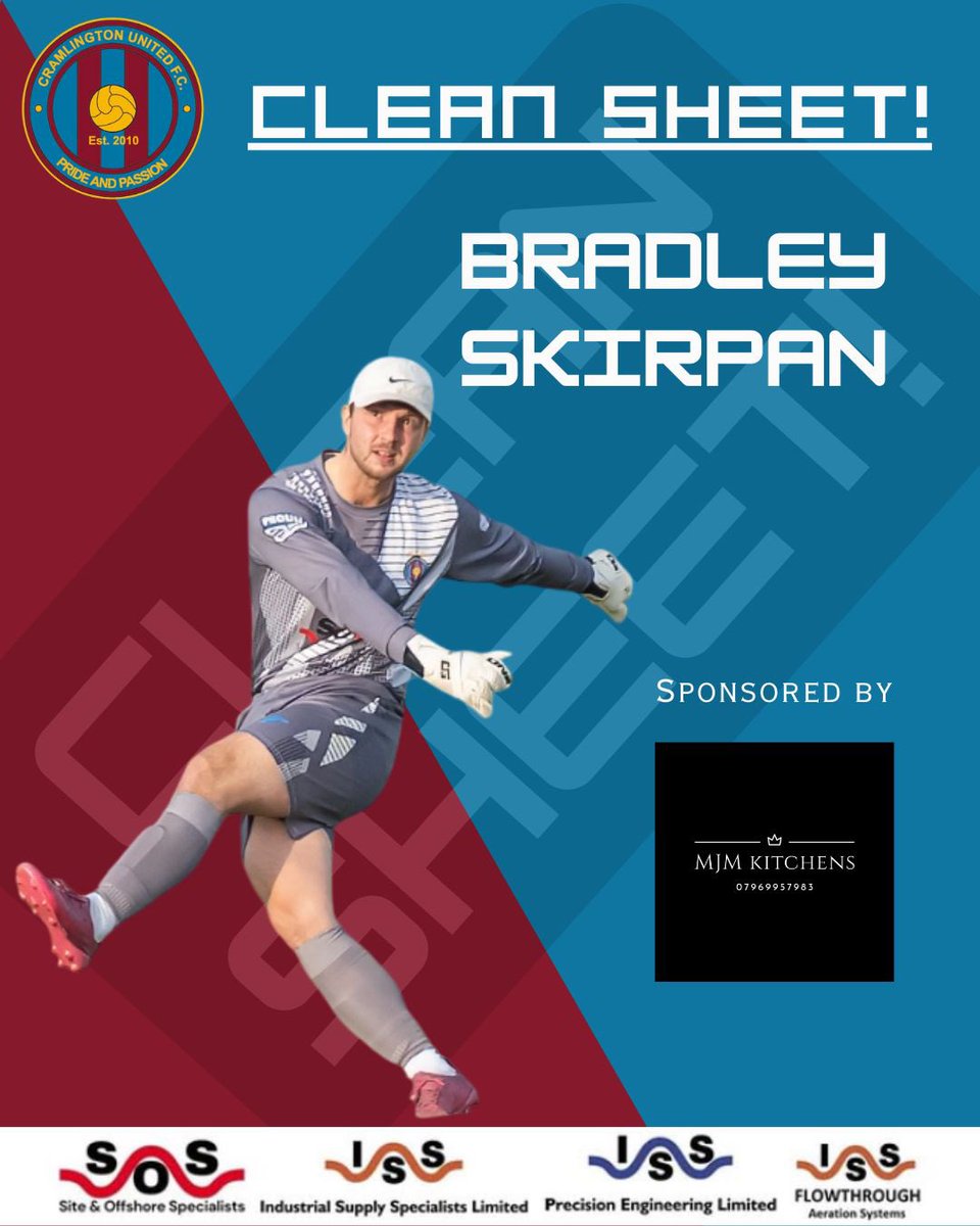 CramlingtonUtd's tweet photo. Clean sheets again for the boys at the back who were tested all afternoon and stood up brilliantly to everything Haltwhistle could throw. 
@jiley41 Roppa @LB18034 Belly &amp; Ruey
The madman between the sticks outstanding as he has been all season @BradSkirpan1 
Well in lads 👏 https://t.co/nuktrJe9kM