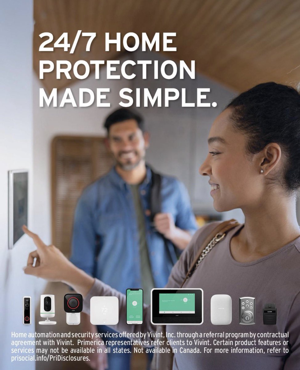 Itskoree_'s tweet photo. There’s nothing like knowing your home is protected around the clock. Contact me to explore Vivint Smart Home’s security options.
#ProtectYourFamilly #ProtectYourHome #primerica #SecureYourHome
https://t.co/5BsTBSyI39 https://t.co/nWgTwYwxXA