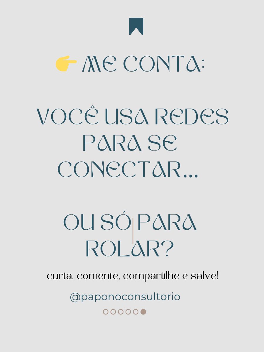 papoconsultorio's tweet image. Você não precisa parar de usar redes sociais para proteger sua #saúdemental.

Mas precisa mudar COMO usa.

✔ pausa total → menos ansiedade
✔ uso consciente → menos solidão

O problema não é a rede.
É o uso sem propósito.

👉 Você usa ou só rola?
