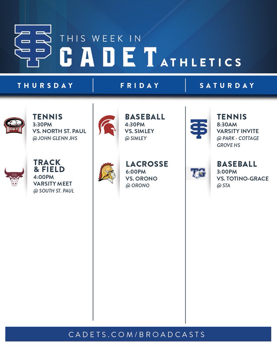 AllThingsSTA's tweet photo. This week in Cadet Athletics! #GoCadets https://t.co/Ud3K1axjKE