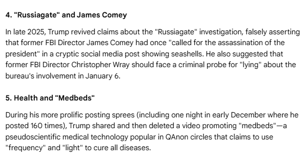 The dementia didn't just start recently. He doesn't even recall who was President on January 6th. And yes, I fact-checked it, and he did post this last October. Some other conspiracy theories he posted around this same time, too.