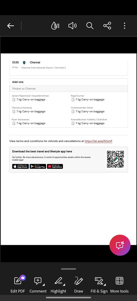 Kiranbhavan's tweet photo. @airasiaTH @airasia out of 6 guests , one of the guests name is not present in the rescheduled ticket.
I have attached the before and after ticket for your reference. Kindly contact us in the above mail to clarify. https://t.co/s3C0ISGLR5