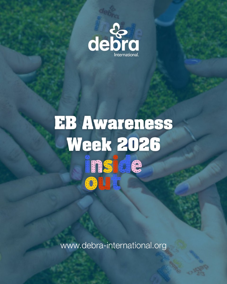 RareRevolutionM's tweet photo. Mark your calendars! 📅
EB Awareness Week takes place 25–31 October 💪We're asking people to wear clothes #InsideOutforEB showing the hidden pain of EB, where even seams cause blisters.
Follow us to learn more and get involved @InterDEBRA🌍🦋💙 https://t.co/b5DWCVUzHT