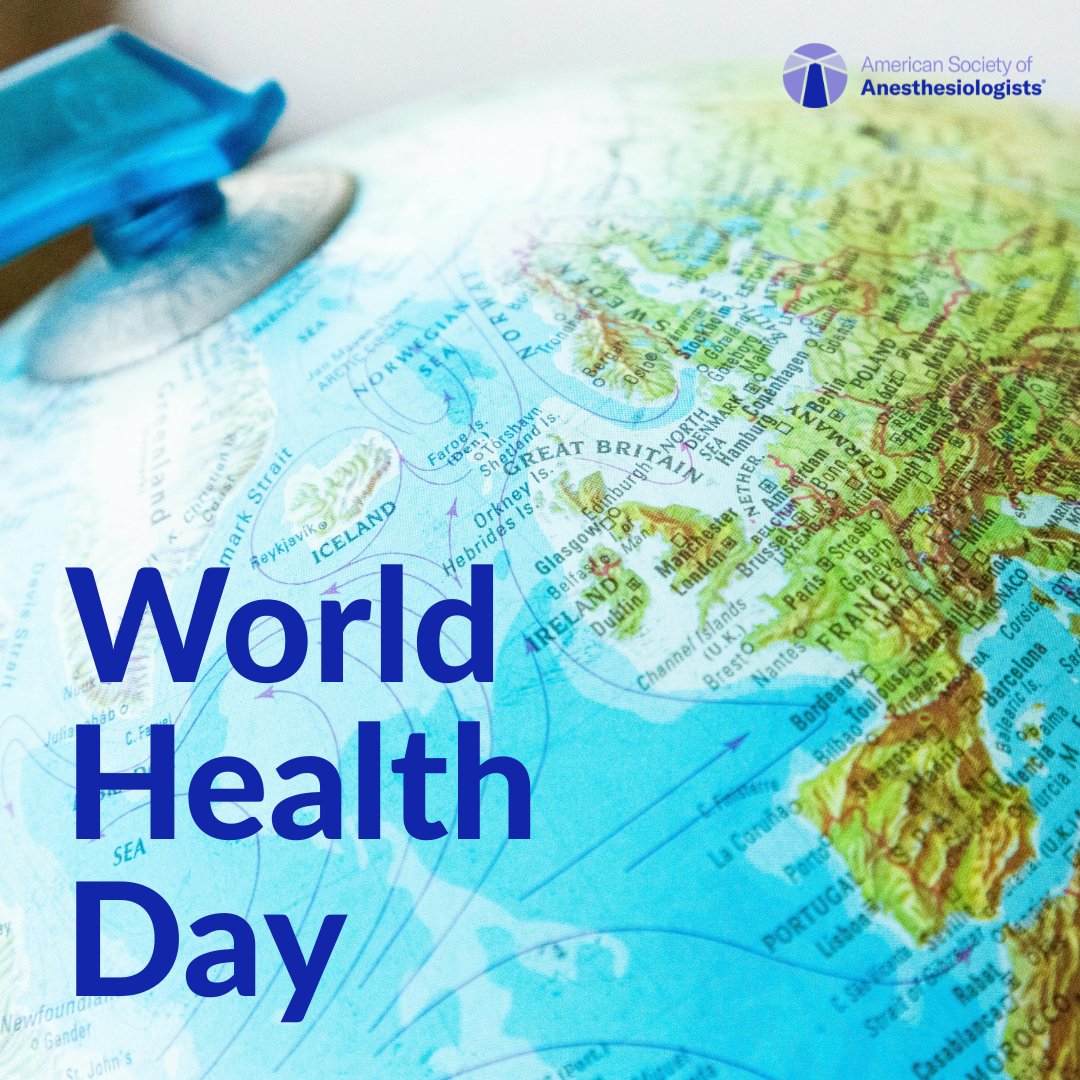 ASALifeline's tweet photo. Today is #WorldHealthDay! 🌎

Everyone should have access to the best possible medical care. As guardians of patient safety, anesthesiologists are committed to improving heath care for all. Learn more: https://t.co/MXfICvJsvv

#anesthesiology #anesthesiologist https://t.co/6IelchVa6l