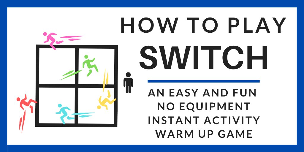 thepespecialist's tweet photo. SWITCH! This is a super fun, no setup and no equipment warmup game or instant activity that works for all ages:
https://t.co/opNy5gauuy
#pe #physed #peteacher #iteachpe #physicaleducation #elempe #pegames #pegeek #switch https://t.co/b1QcDIwW4e