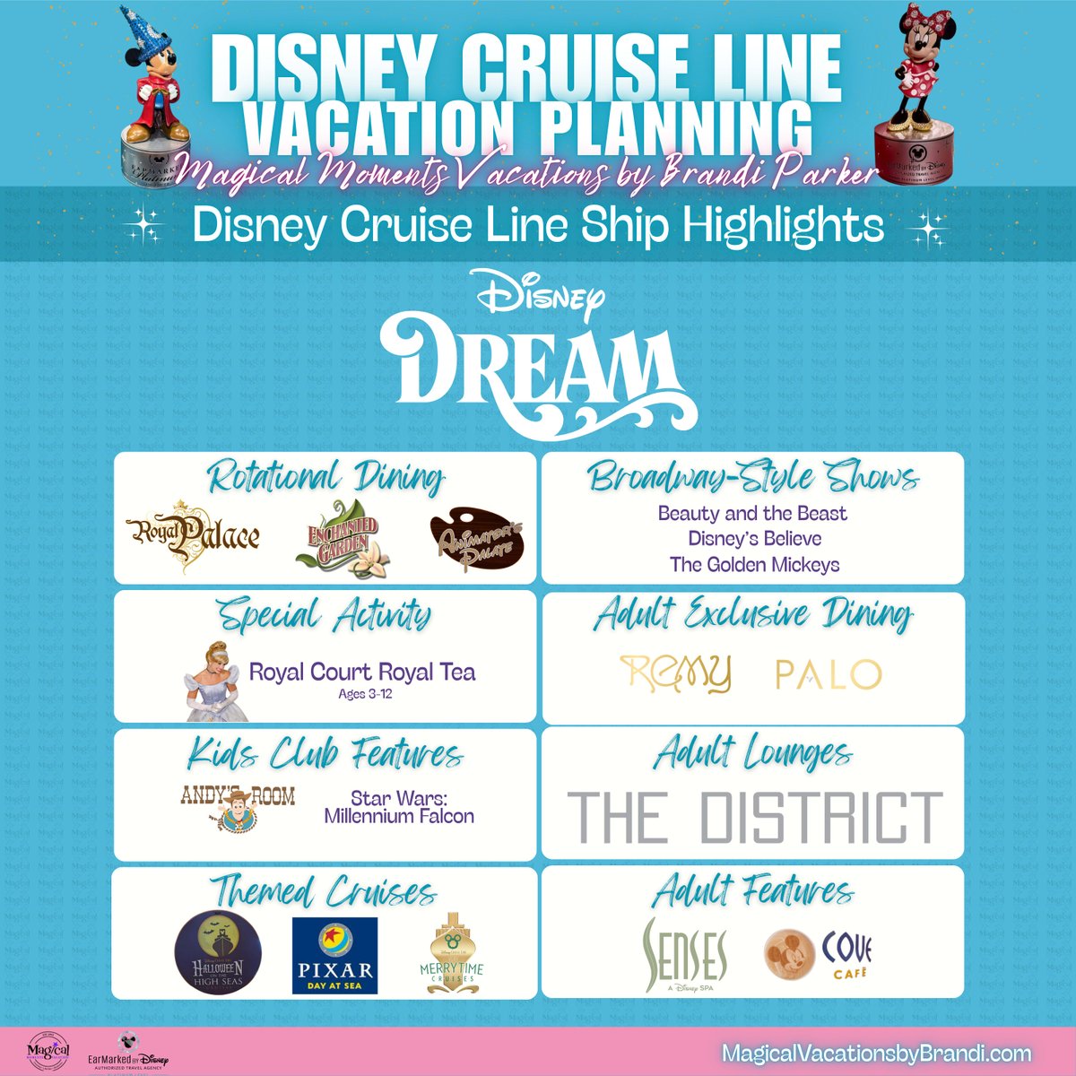 MagicalBrandi's tweet photo. What makes the Disney Dream so special? ✨🚢
The Disney Dream feels polished, lively, and full of sparkle 💙 Think Royal Palace 👑, Beauty and the Beast 🎭, the AquaDuck 💦, and grown-up escapes in The District 🍸✨ Perfect for families who want big Disney magic. https://t.co/aonqrNh5nX